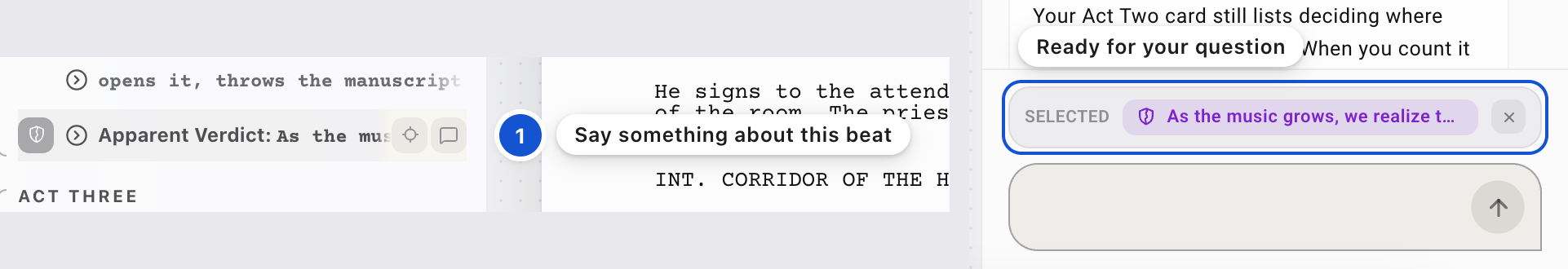 The speech bubble on a beat row, and Messages ready for your question